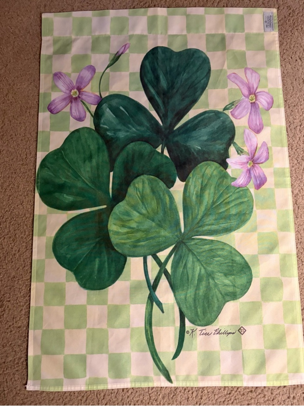 used once decorative flag approximately 23 1/2 wide by 35 length